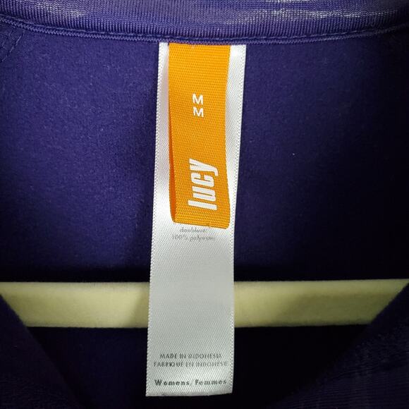 Lucy Full Zip Striped Purple Activewear Jacket M - Picture 3 of 7